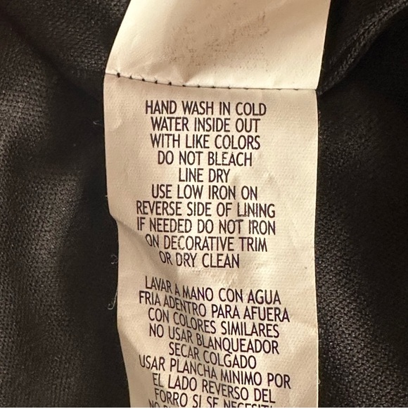 Marina Womans Size 14 Gray Black Floral Printed Dress Sleeveless Rusched Bow - Picture 9 of 9